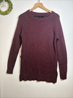 ARITZIA TALULA Burgundy Cashmere Angora Long Sleeve Knit Pullover Sweater size S